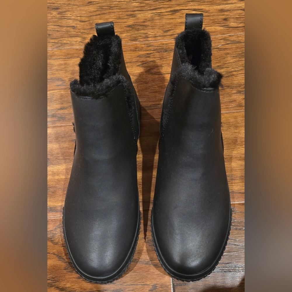 TIMBERLAND WOMEN'S SKYLA BAY PULL-ON BOOTS BLACK FULL GRAIN A4424 SIZE 6.5